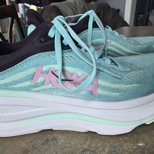 Hoka Women's Teal and Pink Running Shoes